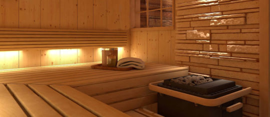 un poêle sauna